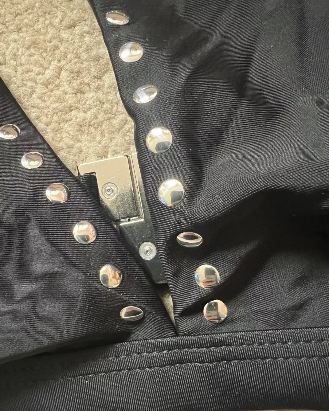 River Island stud detail cut-out bikini top