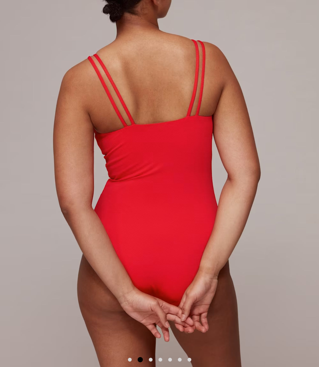 Whistles Double Strap Textured Swimsuit