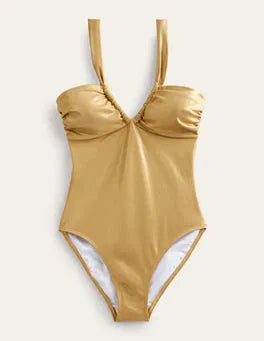 Boden Halterneck Ruched Swimsuit