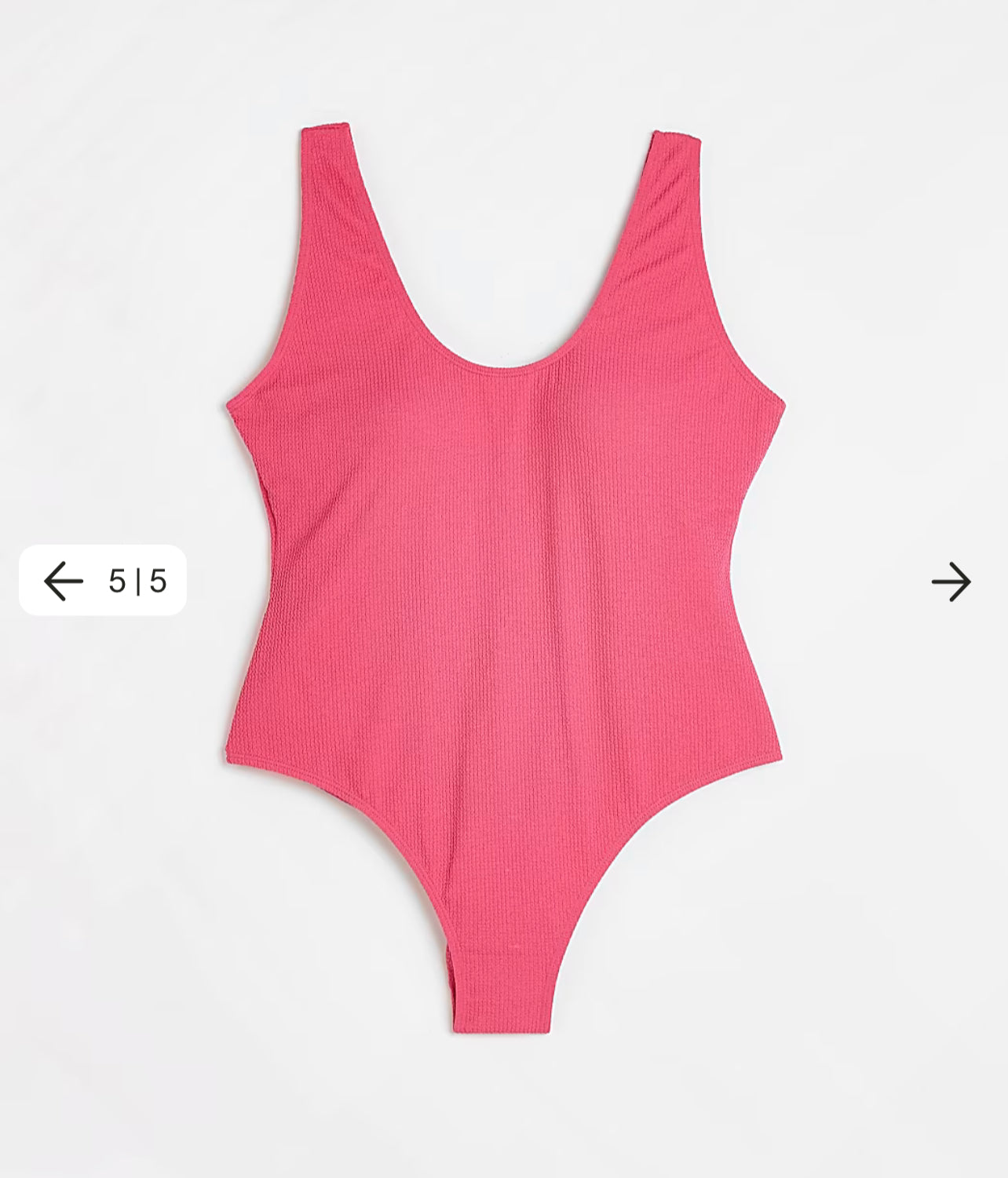 River Island Plus Pink Textured Swimsuit