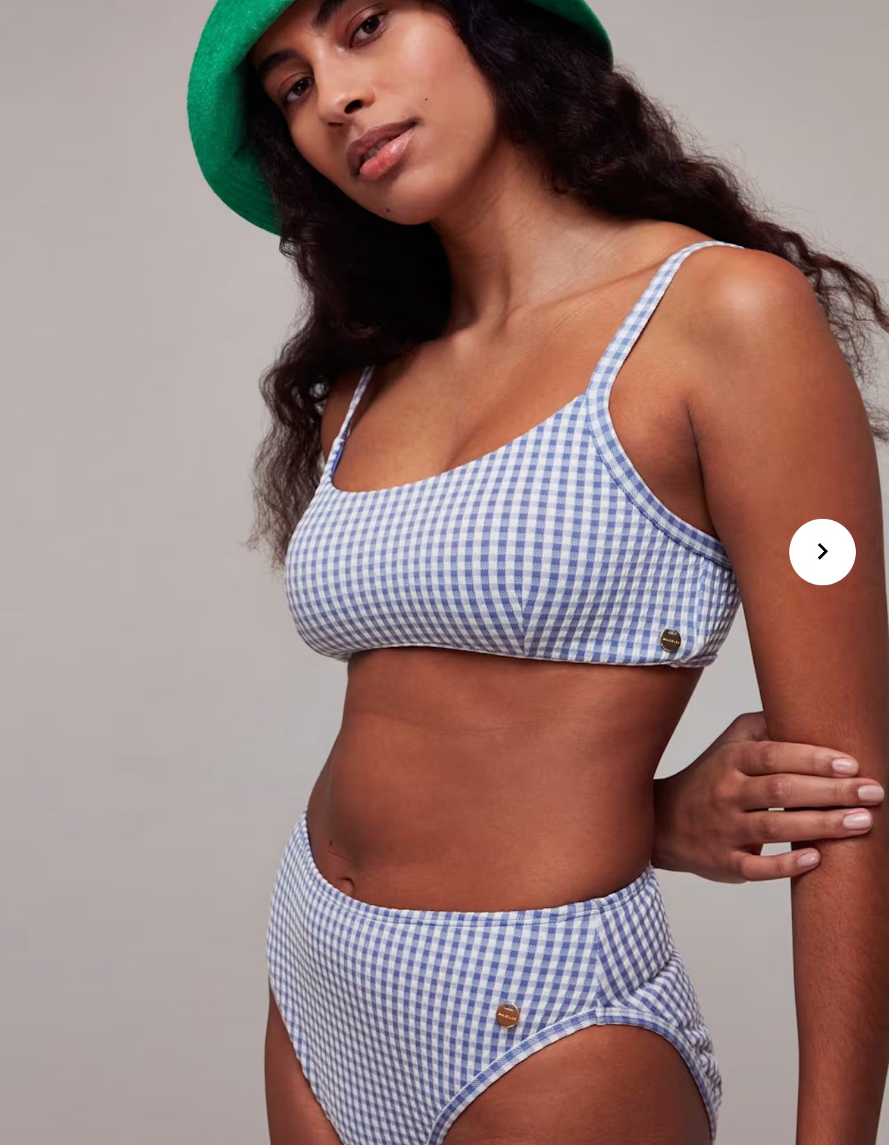 Whistles Blue Gingham Texture Bikini