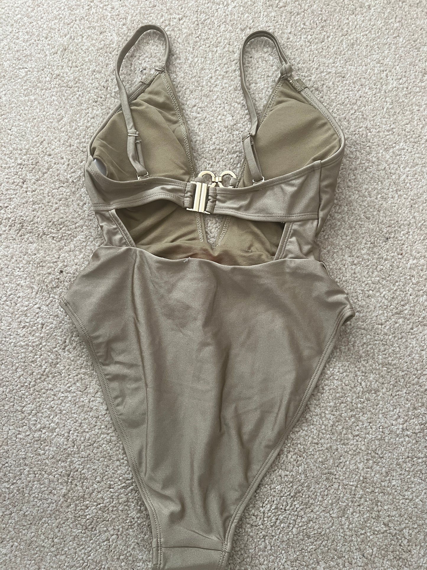 River Island Resort metallic plunge swimsuit - The Birdcage