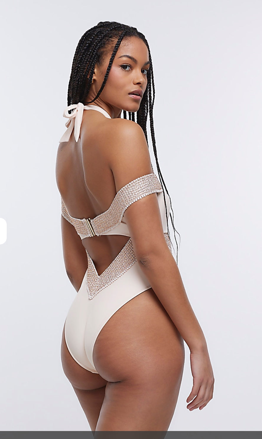 River Island cut away swimsuit - rose gold - RRP £45 - The Birdcage
