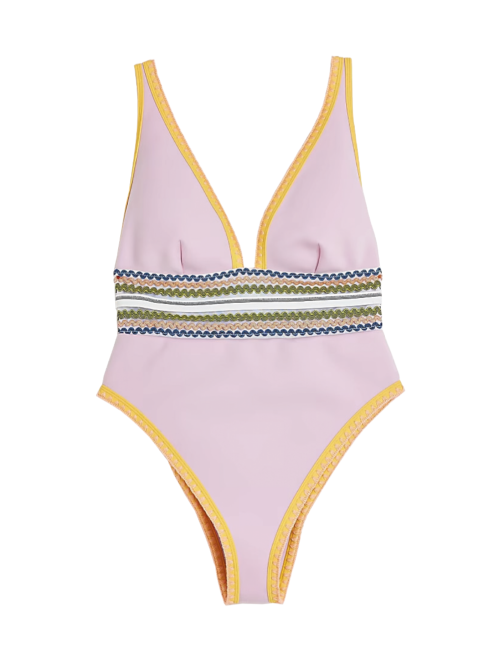 River Island Plunge Embroidered Swimsuit
