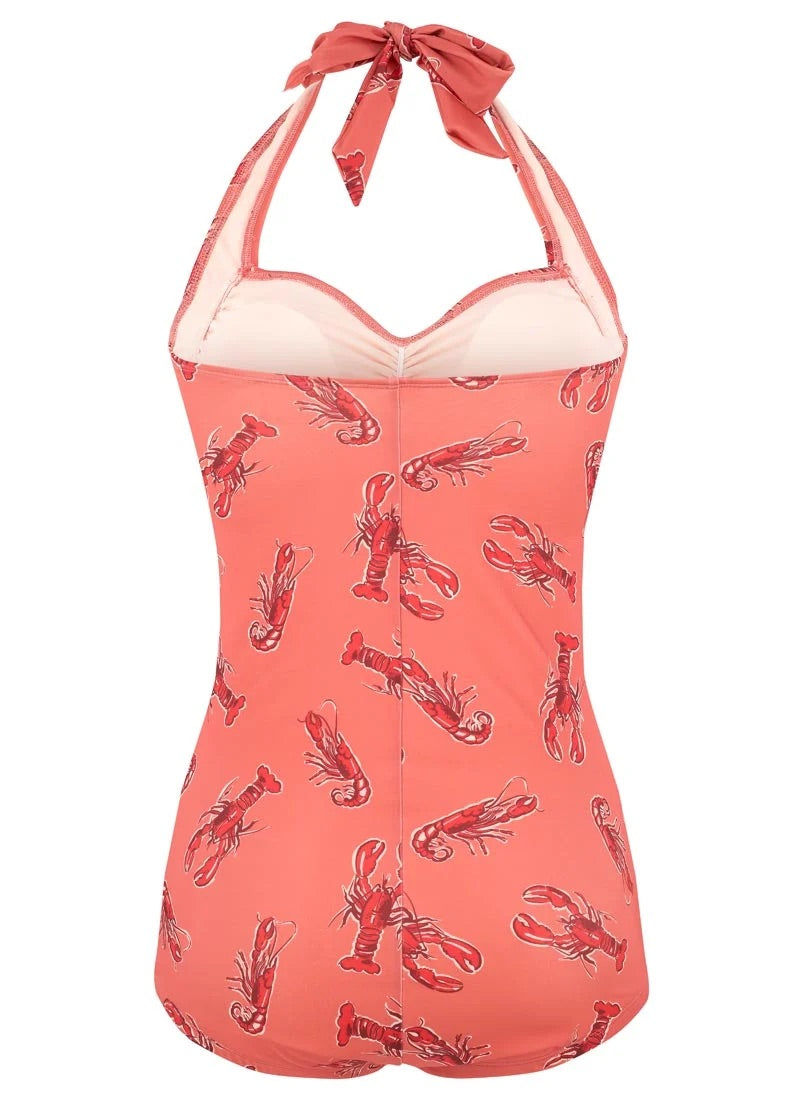 Joanie Clothing Coralie Lobster Print Swimsuit - RRP £49 - The Birdcage