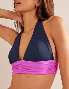 Boden Bow Detail Halter Bikini Top