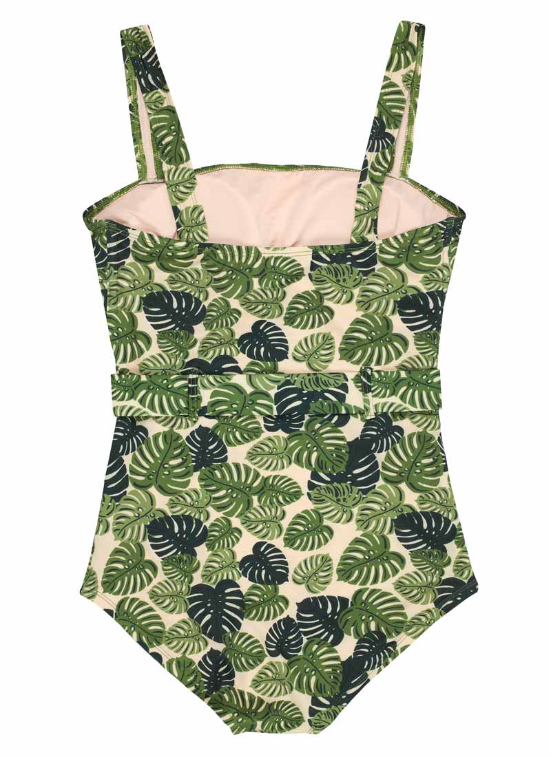 Joanie Clothing Fonda Monstera Print Swimsuit - The Birdcage