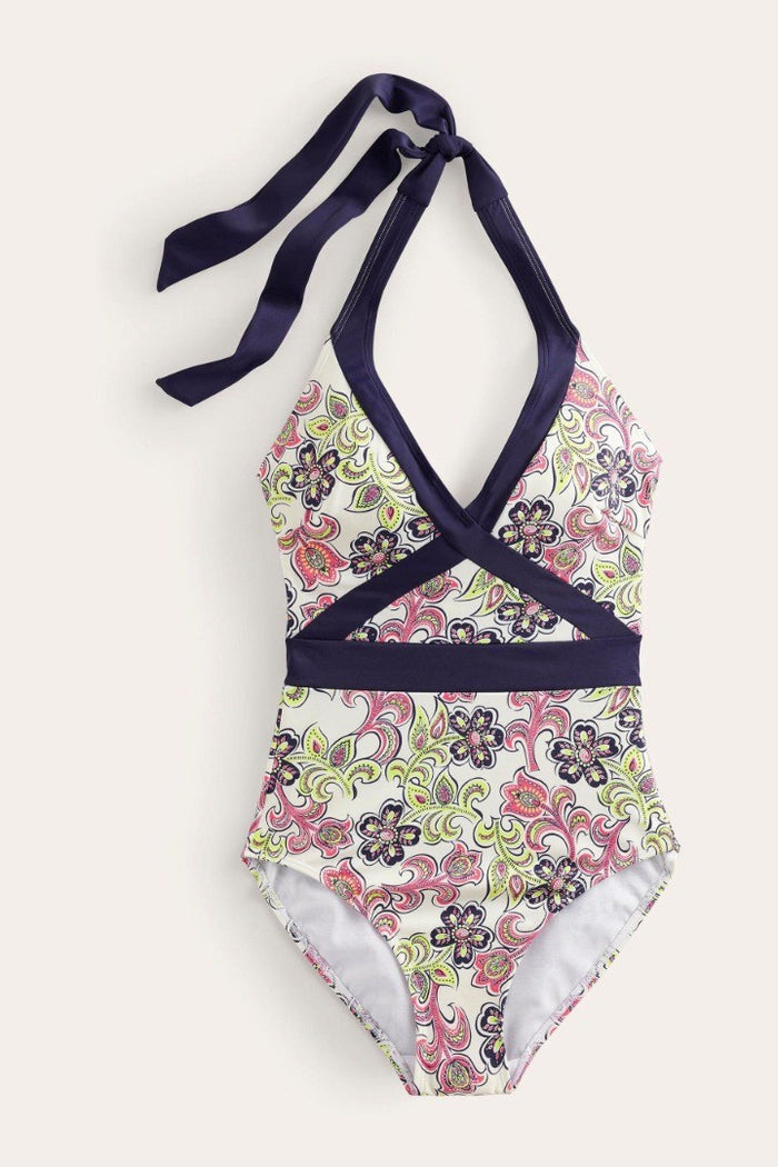 Boden Kefalonia Halterneck Swimsuit