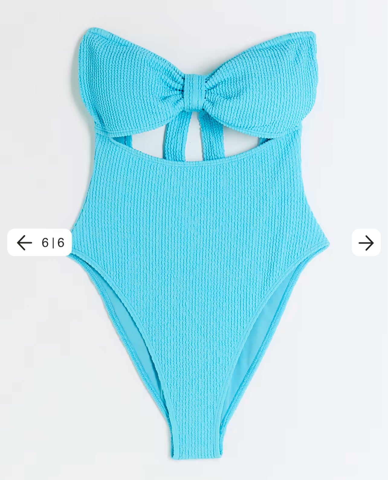 River Island Textured Bandeau Swimsuit