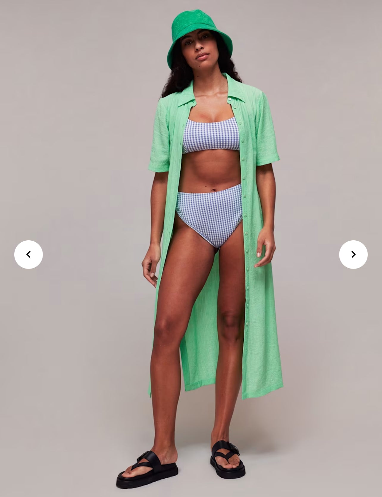 Whistles Blue Gingham Texture Bikini