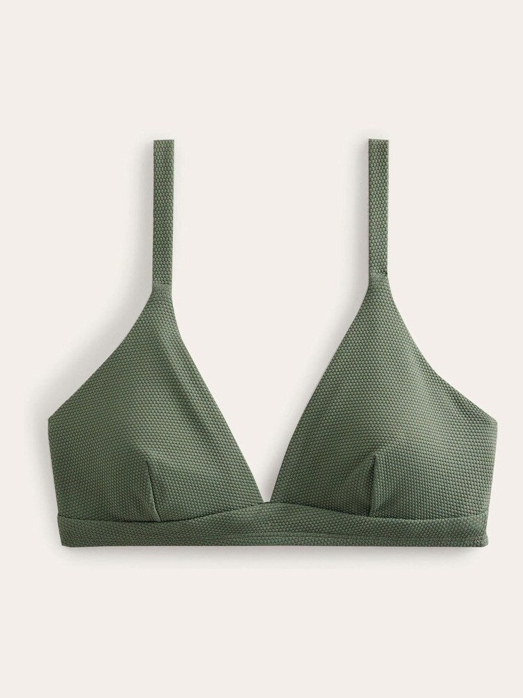 Boden Arezzo V-neck Bikini Top - Olive