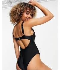 River Island Floral Applique Lace Swimsuit