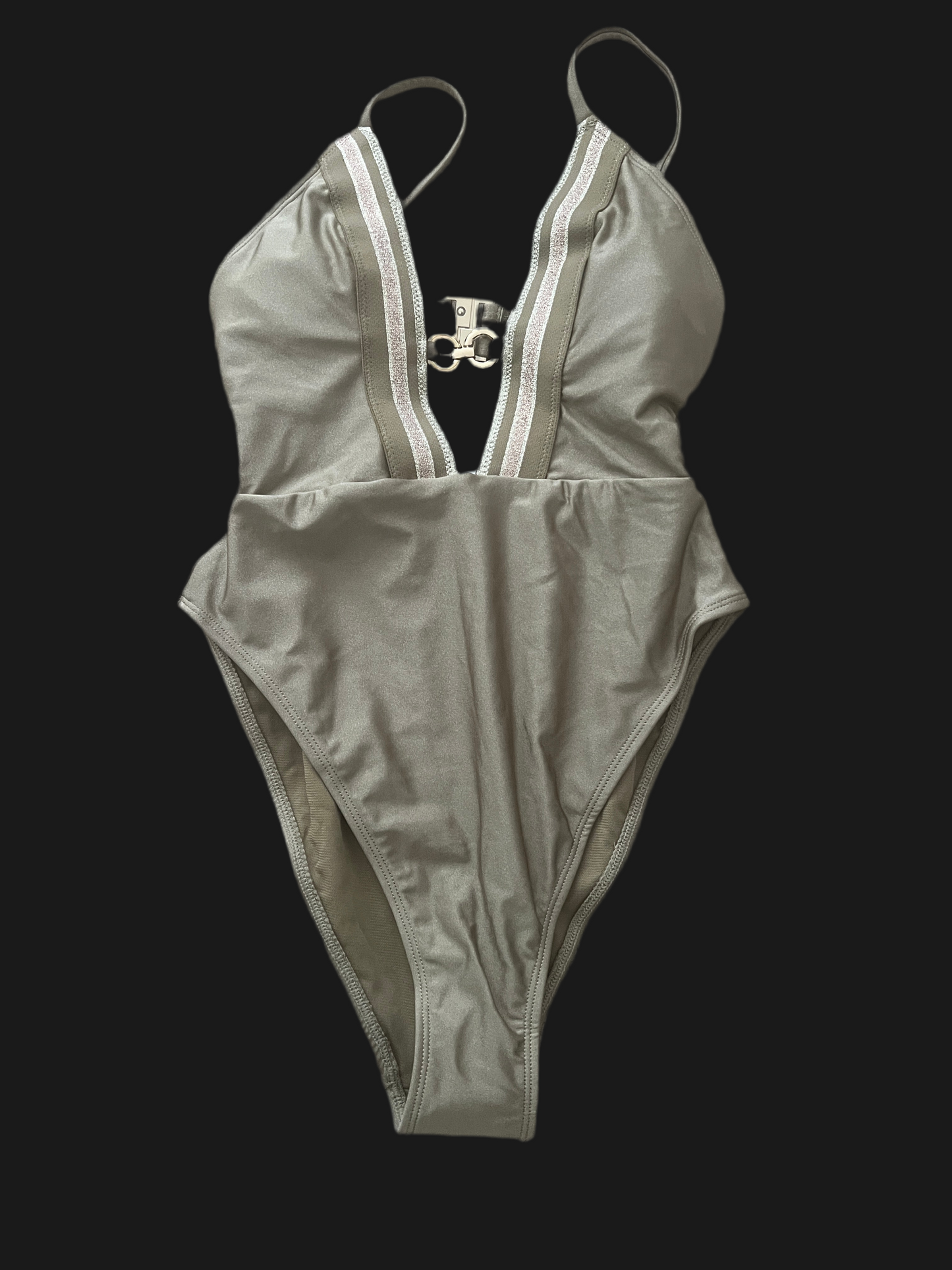 River Island Resort metallic plunge swimsuit - The Birdcage