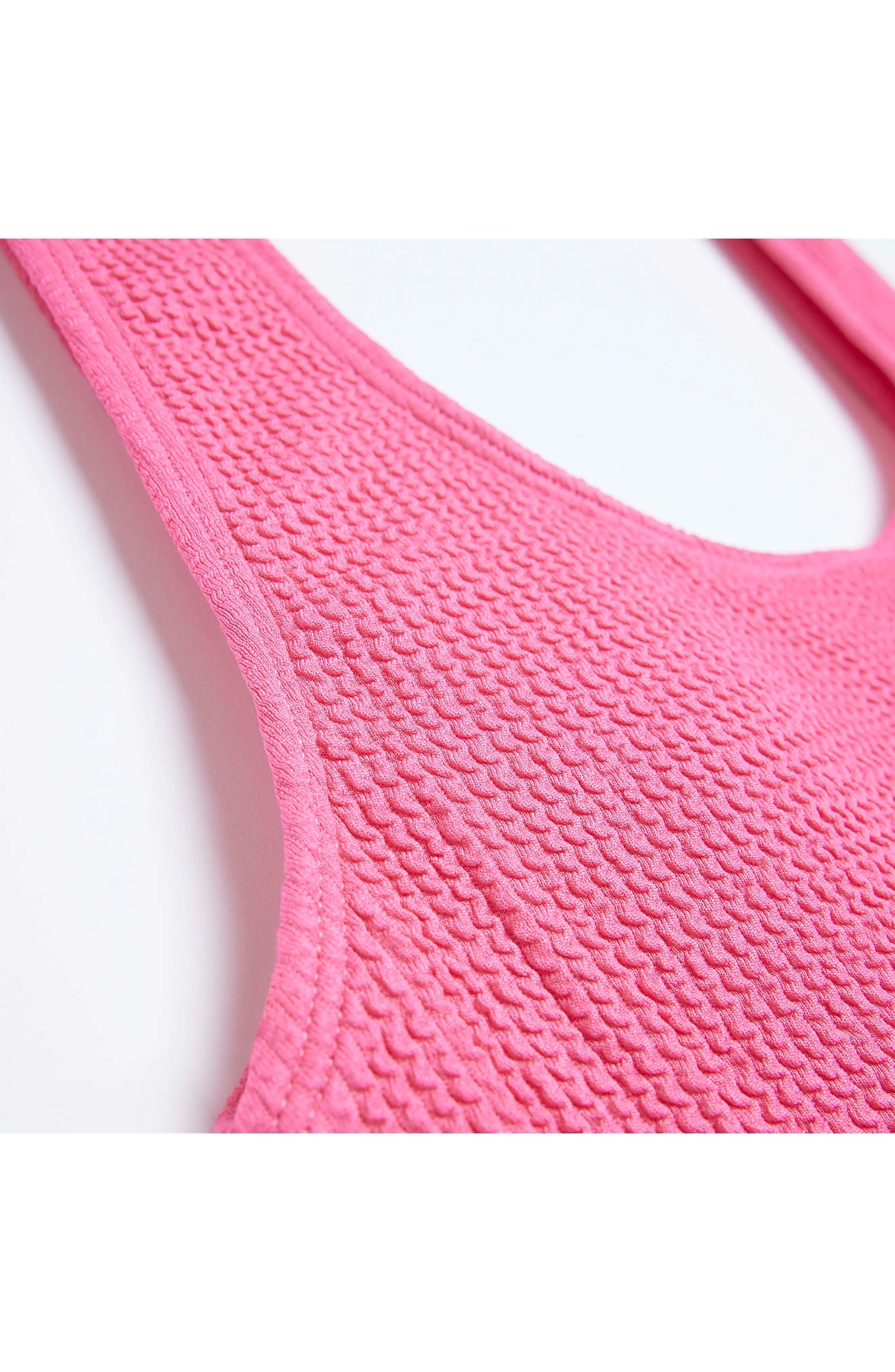 River Island Textured Scoop Neck Swimsuit