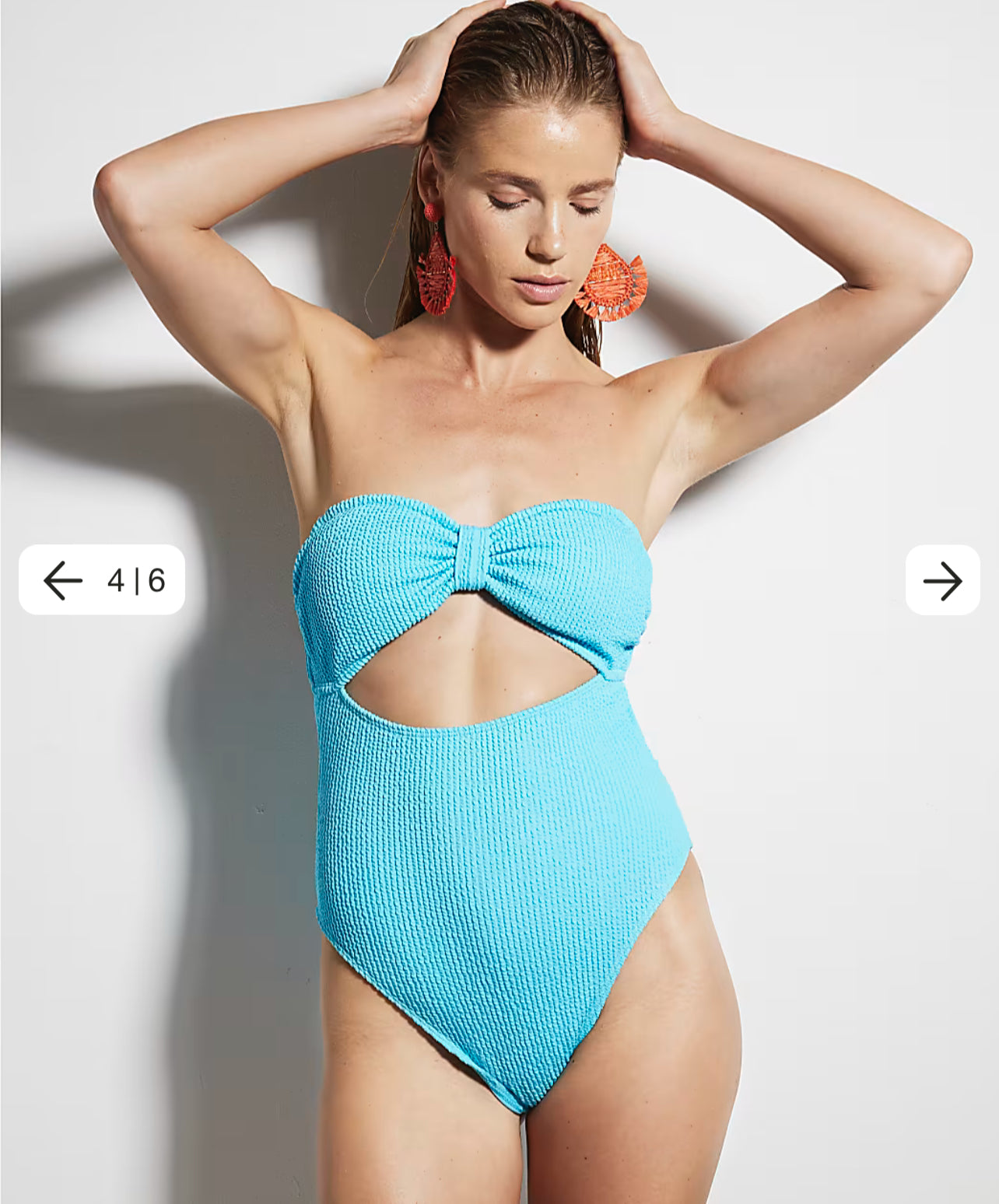 River Island Textured Bandeau Swimsuit