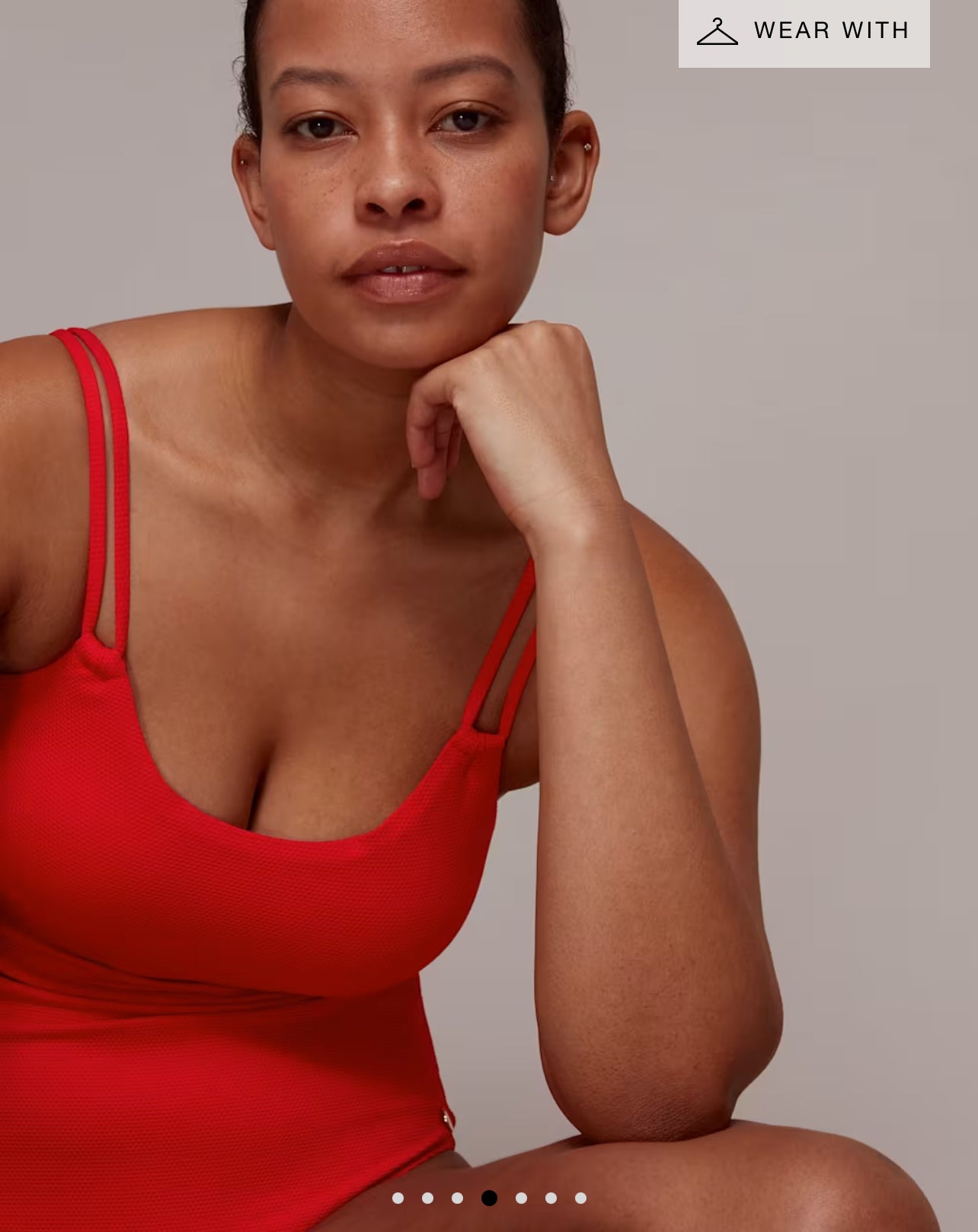 Whistles Double Strap Textured Swimsuit