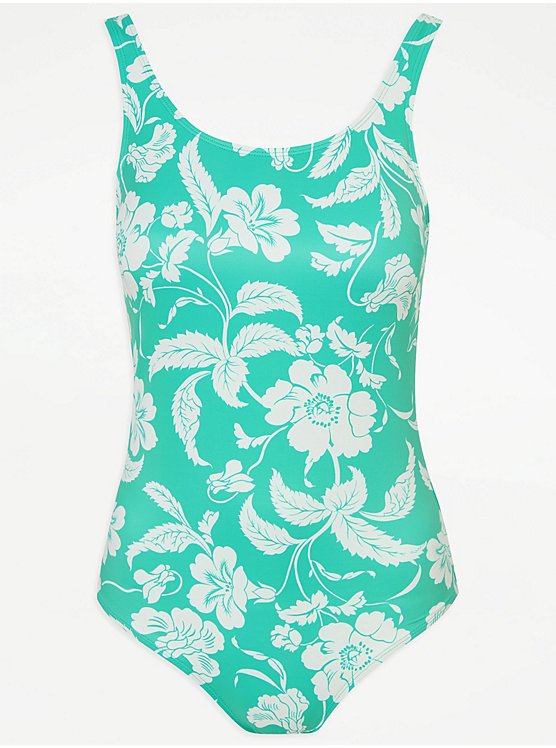 George Floral Scoop Neck Swimsuit