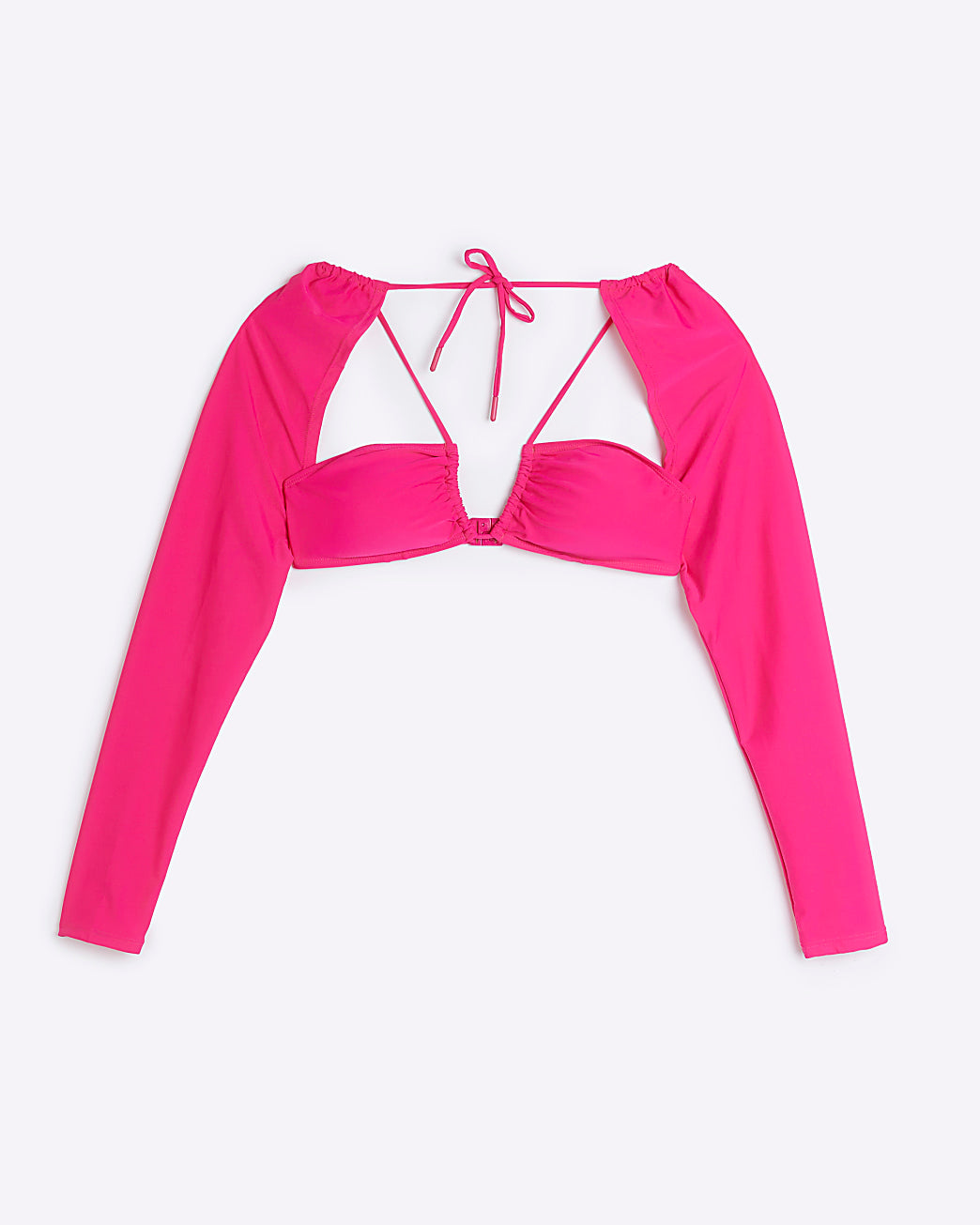 River Island Pink Long Sleeve Bikini Top - The Birdcage