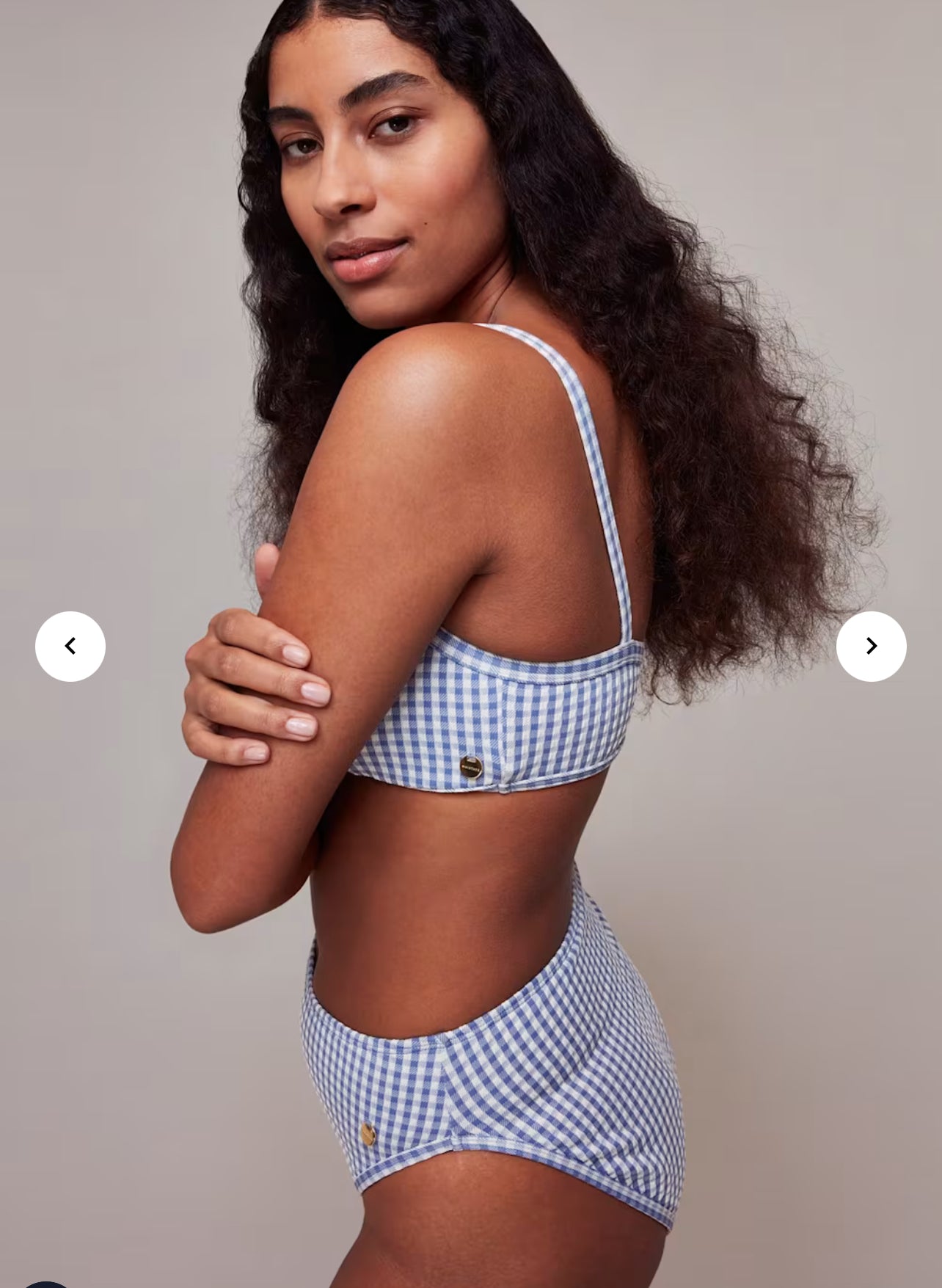 Whistles Blue Gingham Texture Bikini