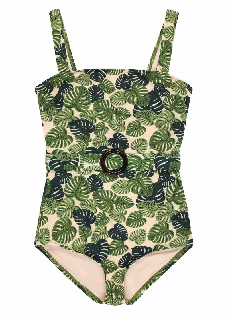 Joanie Clothing Fonda Monstera Print Swimsuit - The Birdcage