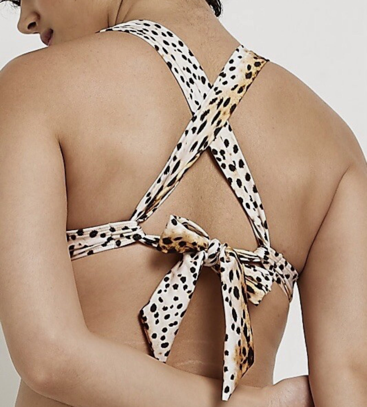 River Island Animal Print Balconette Underwired Bikini Top