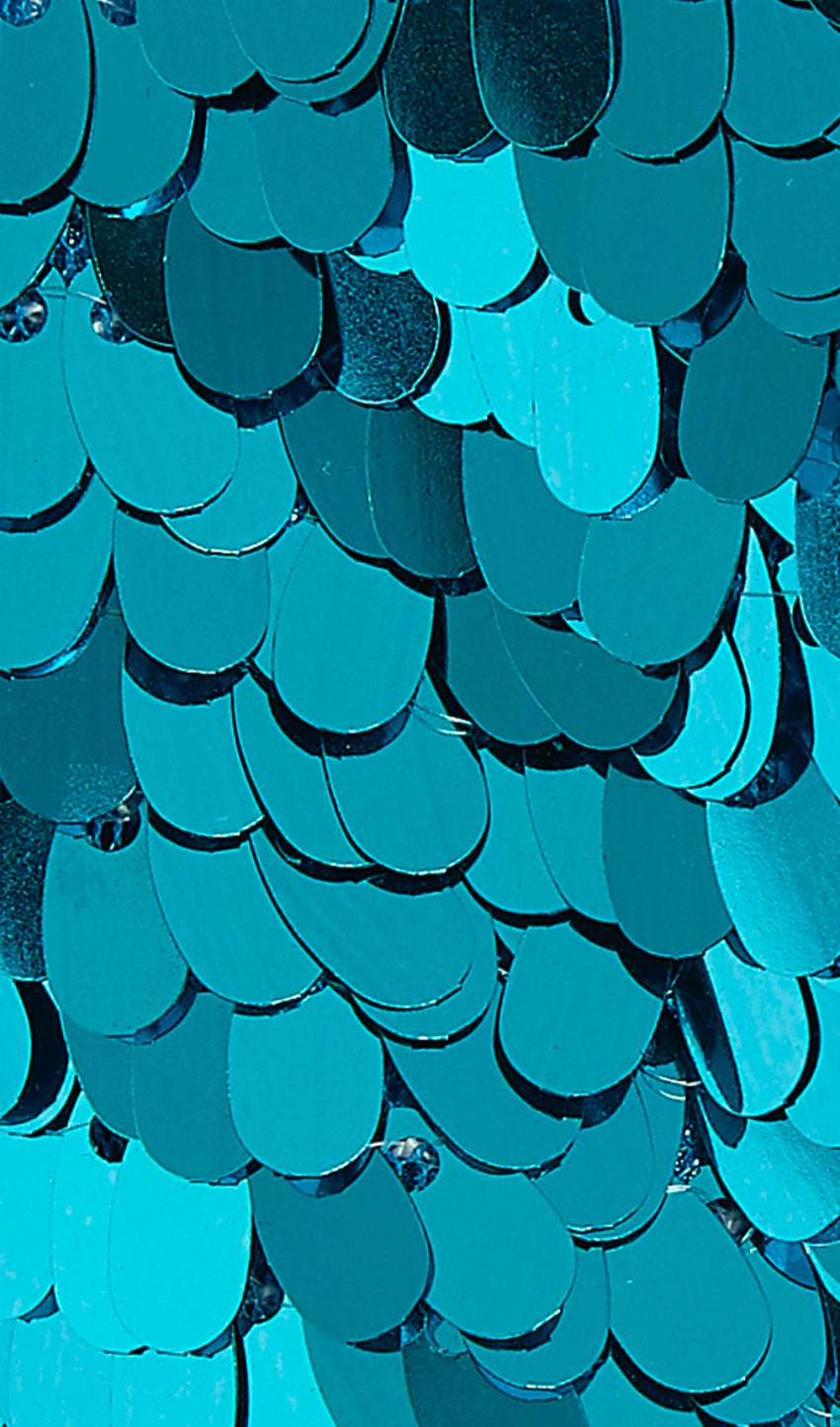 River Island Blue Sequin Triangle Bikini Top - The Birdcage