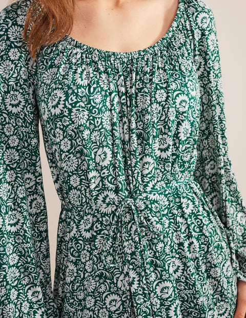 BODEN Scoop Tiered Jersey Mini Dress - sizes 12 + 14 - The Birdcage