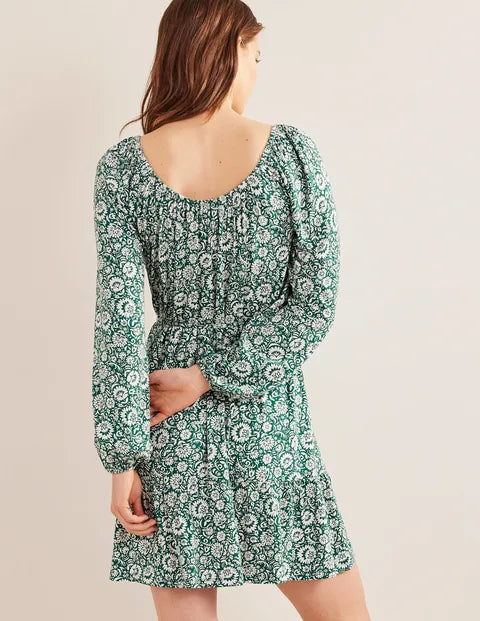 BODEN Scoop Tiered Jersey Mini Dress - sizes 12 + 14 - The Birdcage
