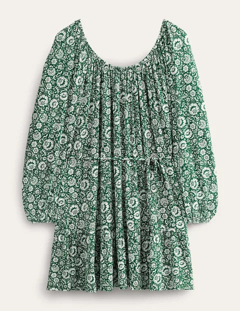 BODEN Scoop Tiered Jersey Mini Dress - sizes 12 + 14 - The Birdcage