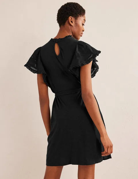 BODEN Trim Detail Jersey Mini Dress - size 10, 12 - The Birdcage