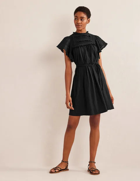 BODEN Trim Detail Jersey Mini Dress - size 10, 12 - The Birdcage