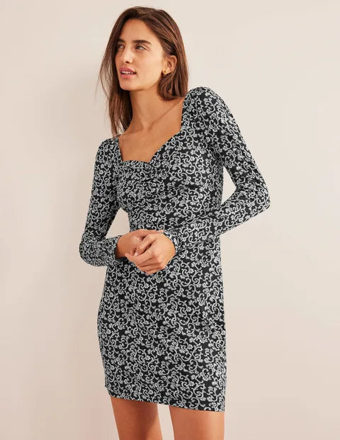 BODEN Sweetheart Jersey Mini Dress - The Birdcage