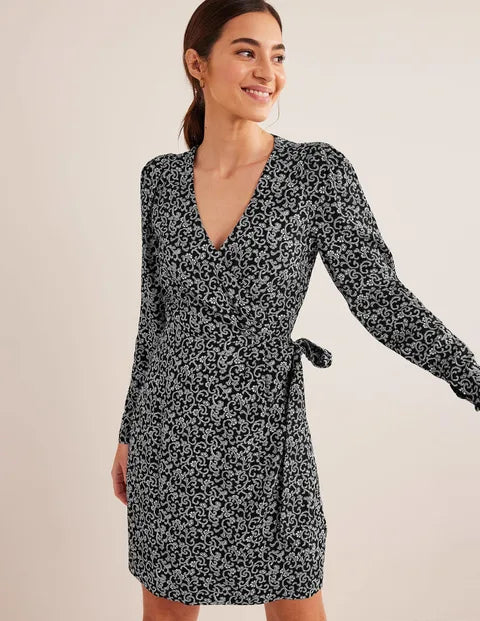 Boden Wrap Detail Mini Dress