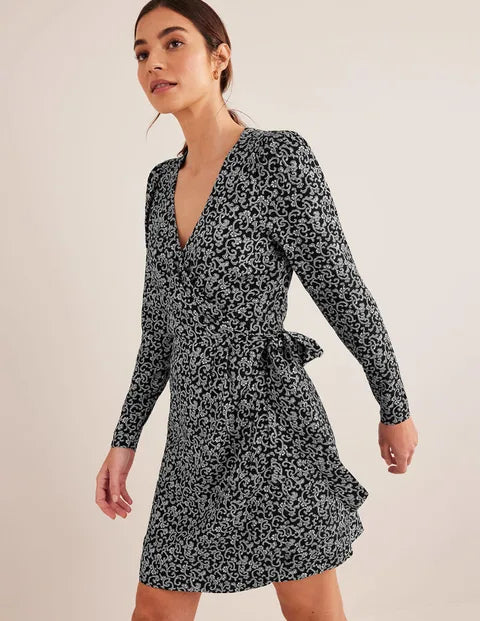 Boden Wrap Detail Mini Dress