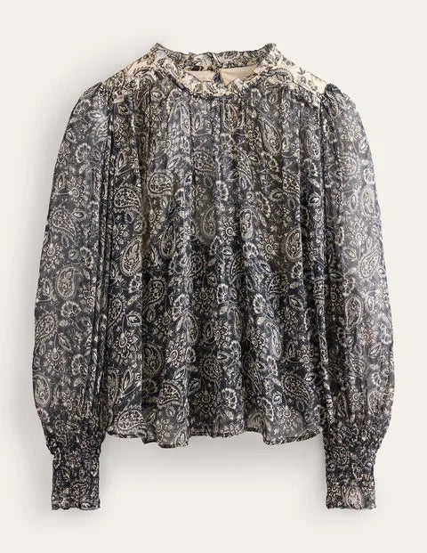 BODEN Ruffle Detail Swing Top - size 12 - The Birdcage