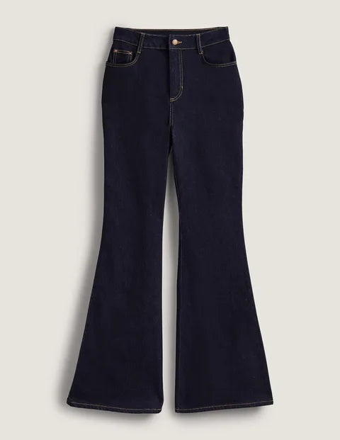 BODEN High Waist Smart Flare Jeans - indigo - The Birdcage