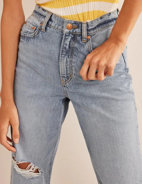 BODEN Mid Rise Loose Jeans - Mid Wash - The Birdcage