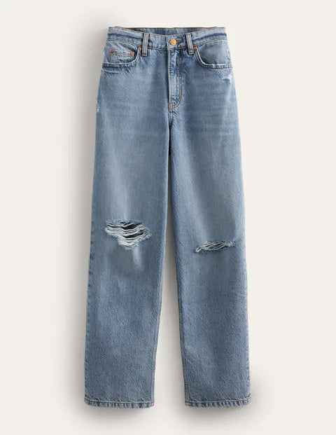 BODEN Mid Rise Loose Jeans - Mid Wash - The Birdcage