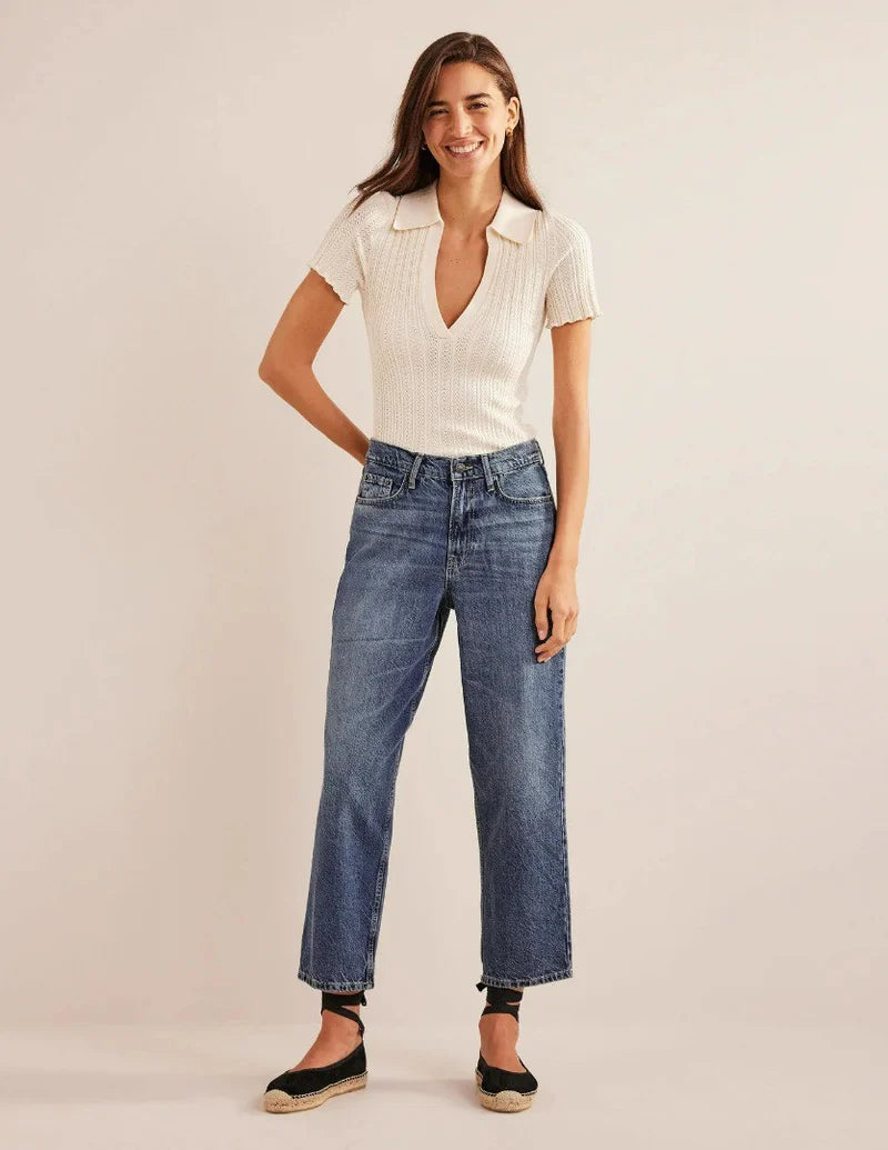 BODEN High Rise Tapered Jeans - The Birdcage