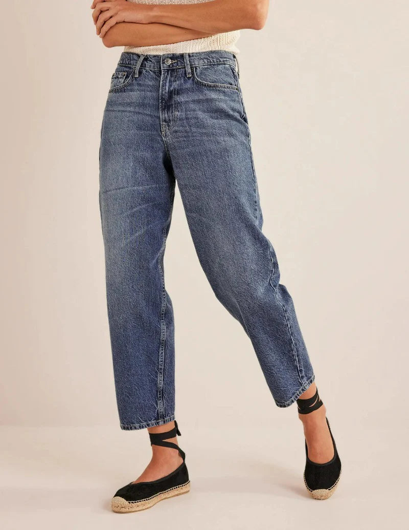 BODEN High Rise Tapered Jeans - The Birdcage