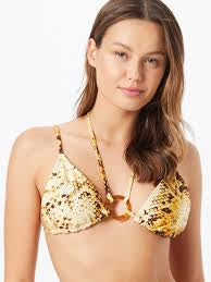 River Island Snake Print Bikini Top