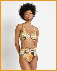 River Island Printed Balconette Bikini Top