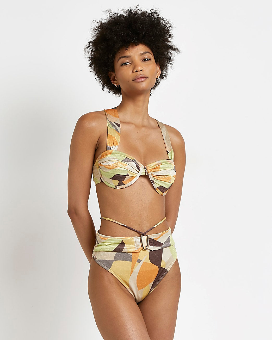 River Island Printed Balconette Bikini Top