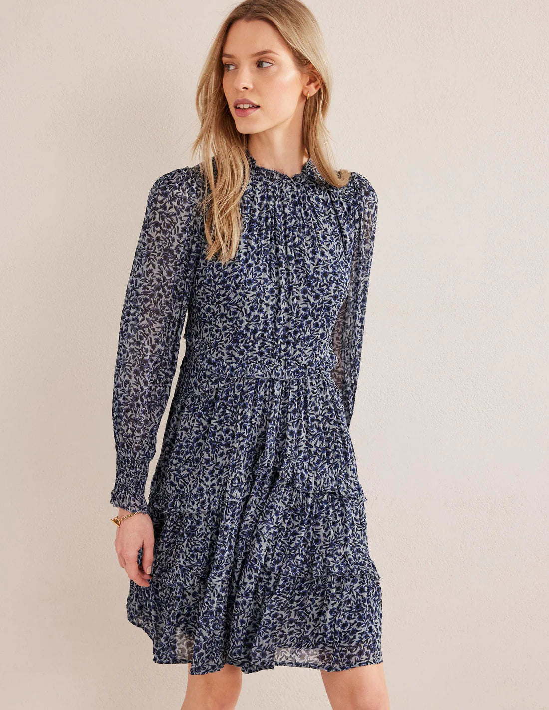 Boden Ruffle Open Back Mini Dress