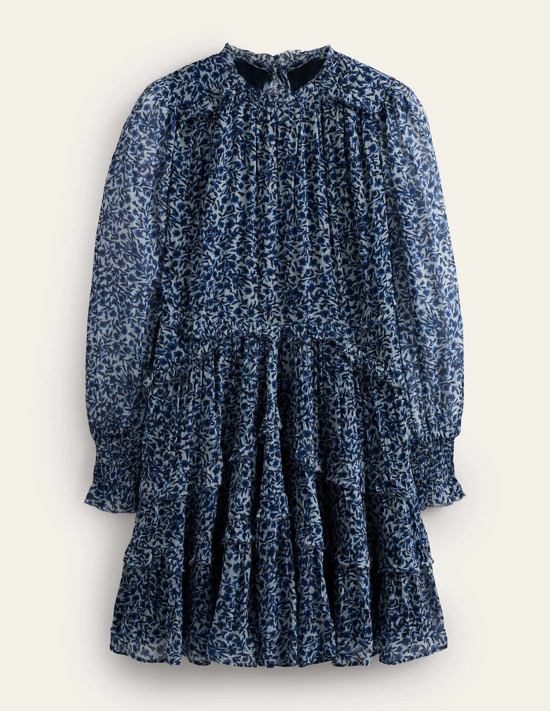 Boden Ruffle Open Back Mini Dress
