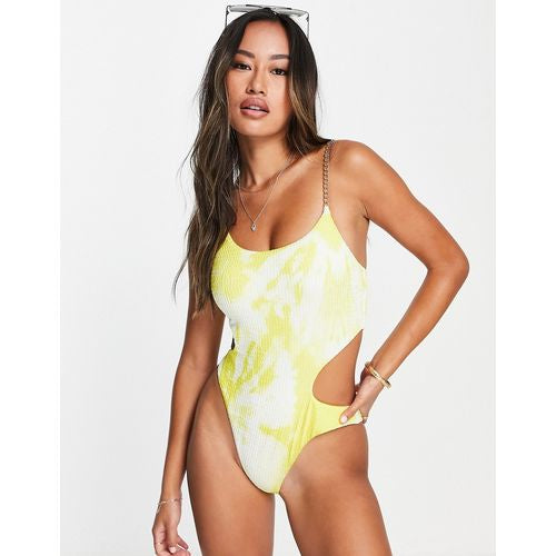 River Island tie dye asymetric swimsuit