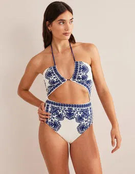 Boden Cut-Out Detail String Swimsuit