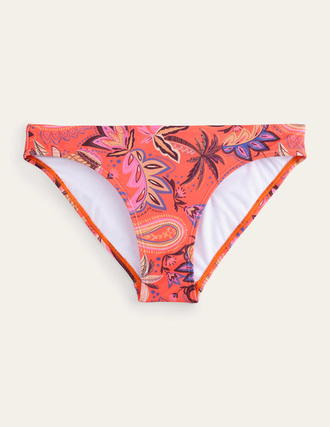 Boden Classic Bikini Bottoms - Coral, Paradise Paisley