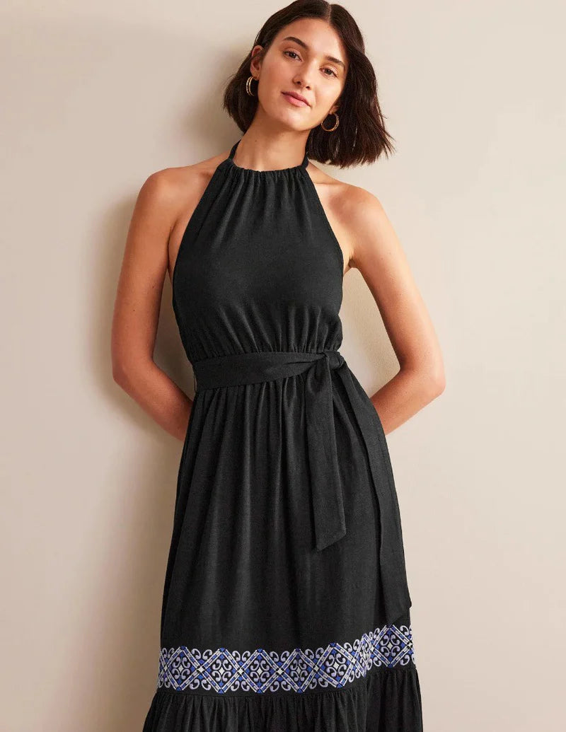 BODEN Embroidered Jersey Maxi Dress - RRP £130 - The Birdcage