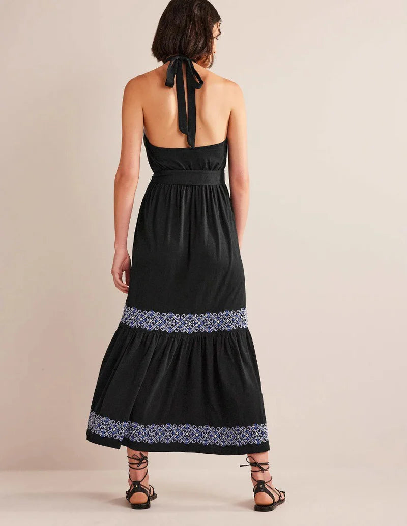 BODEN Embroidered Jersey Maxi Dress - RRP £130 - The Birdcage